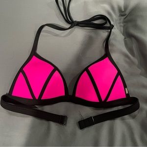 Neon pink swim top from PINK